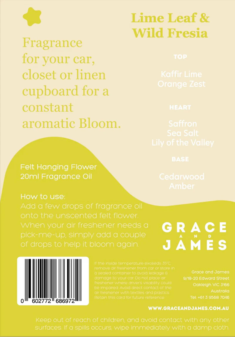 Bloom Air Freshener | Lime Leaf & Wild Fresia