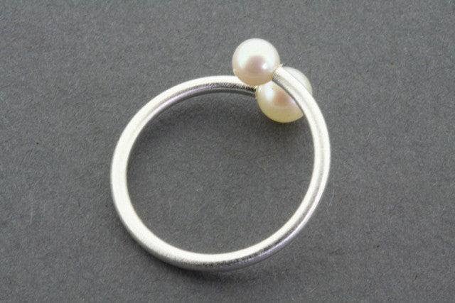 Delicate Sterling Silver And Freshwater Pearl Ring