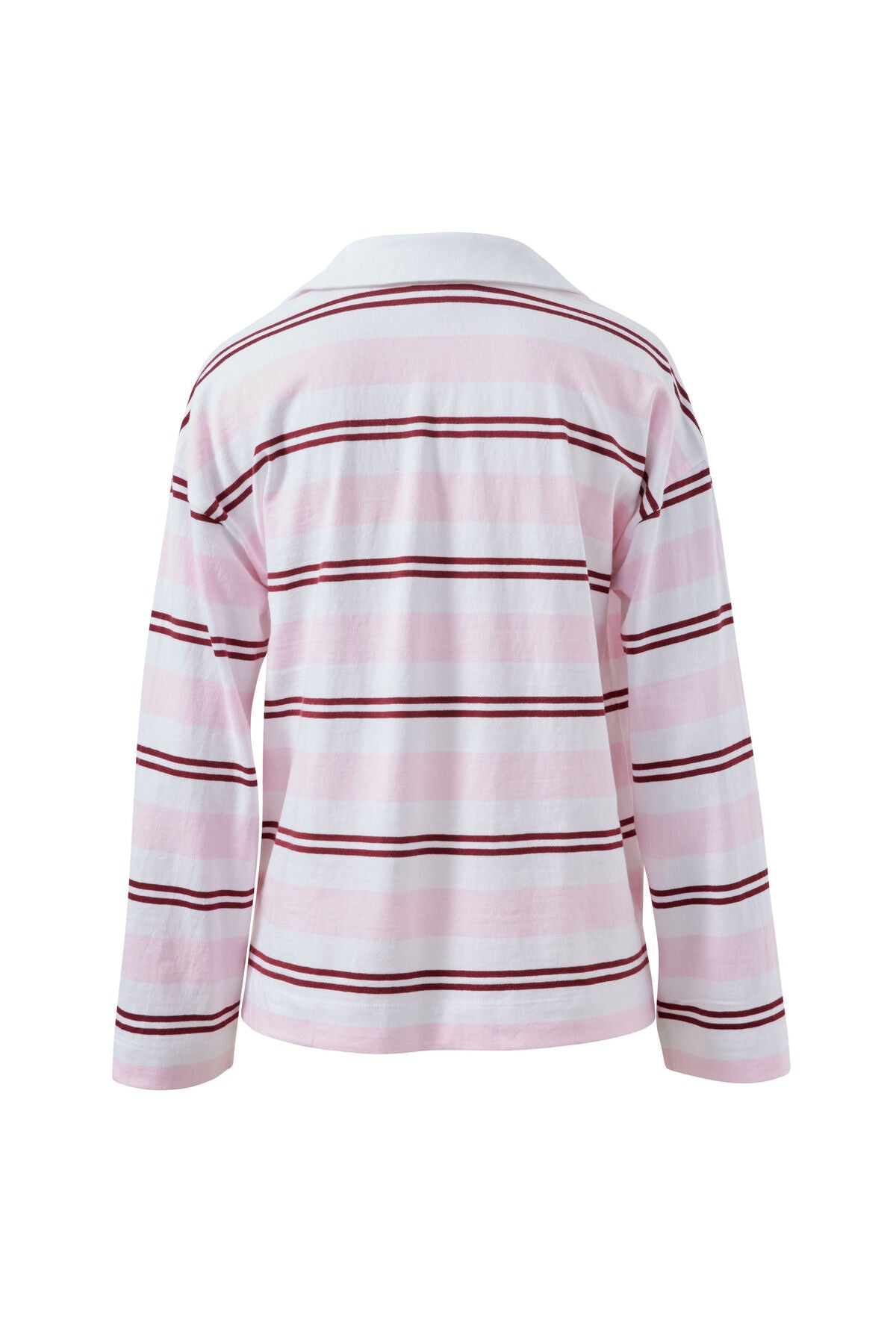 **COMING SOON** Shelby Slouchy Rugby Top | Pink/Mulberry Stripe