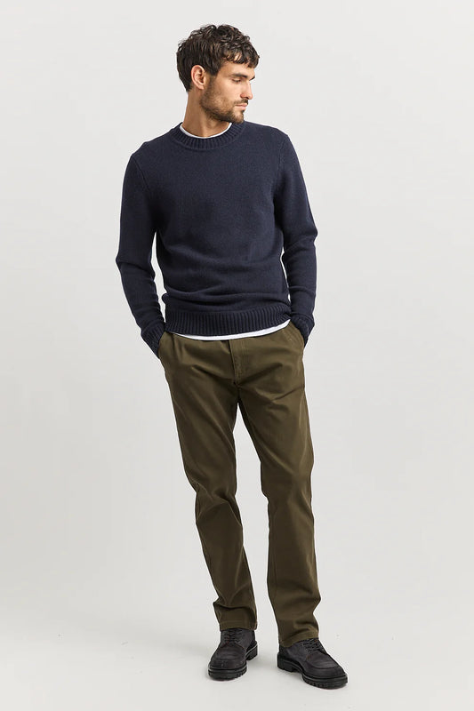 Lambswool Classic Crew | French Navy