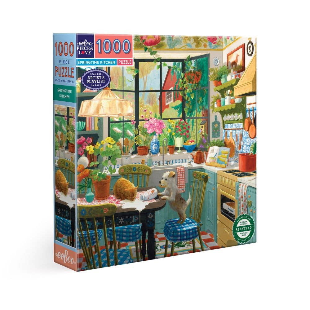 EeBoo 1000 Pc Puzzle | Spring Time Kitchen