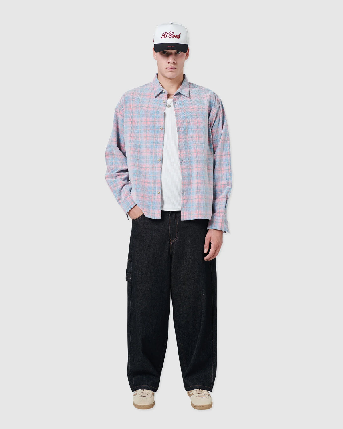 Cabin Shirt | Pink Cord Plaid