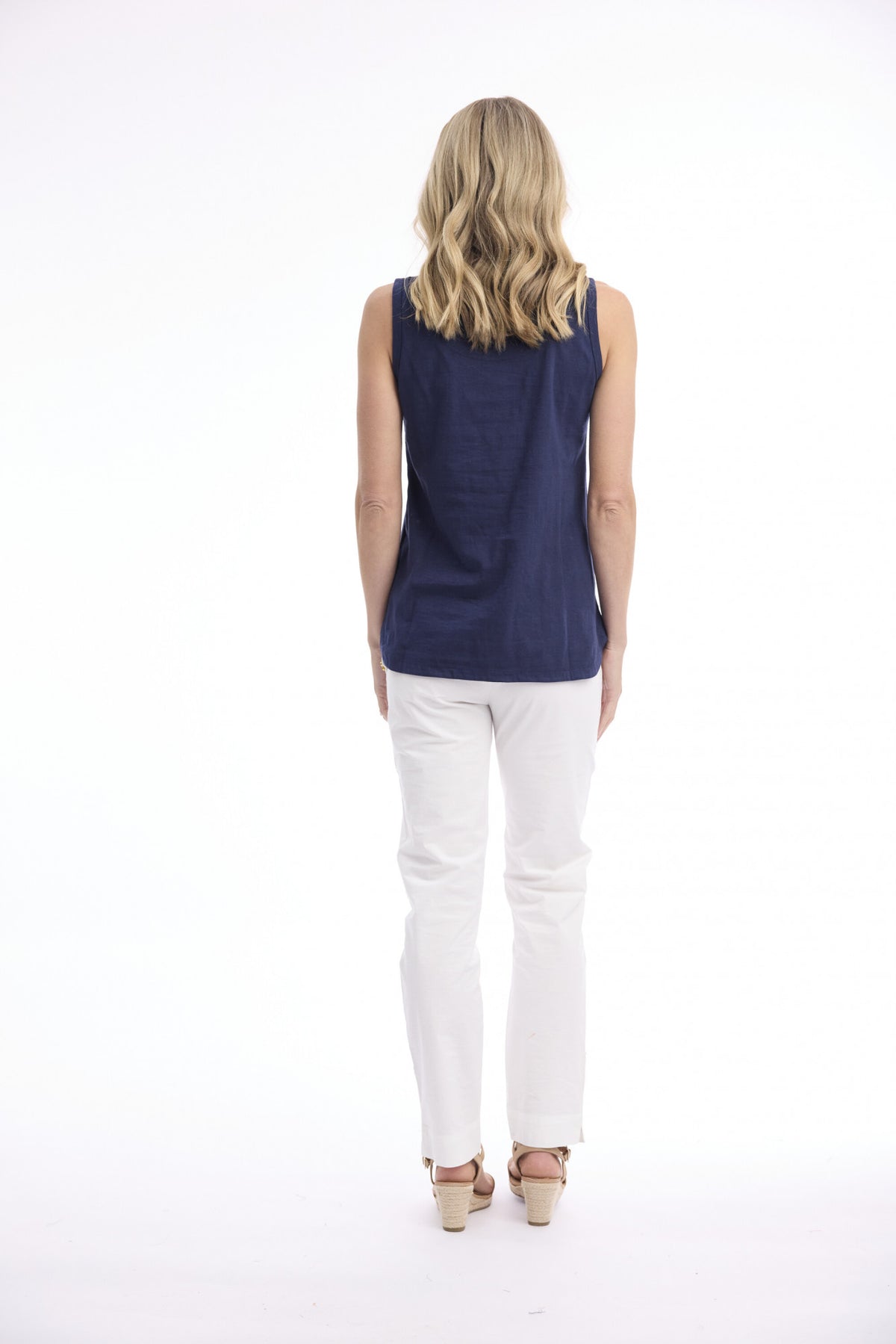 Cotton Knit Cami | Navy