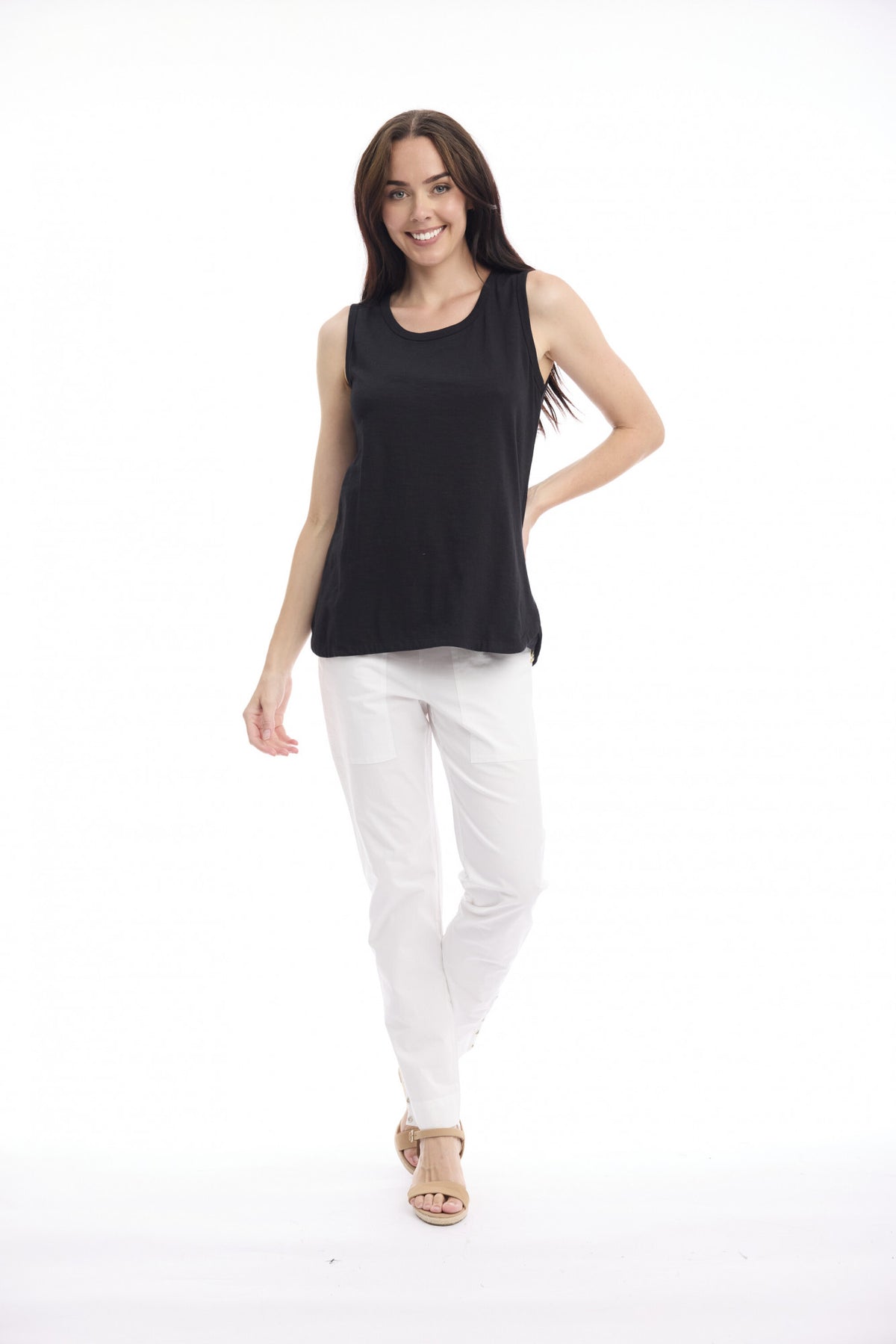 Cotton Knit Cami | Black