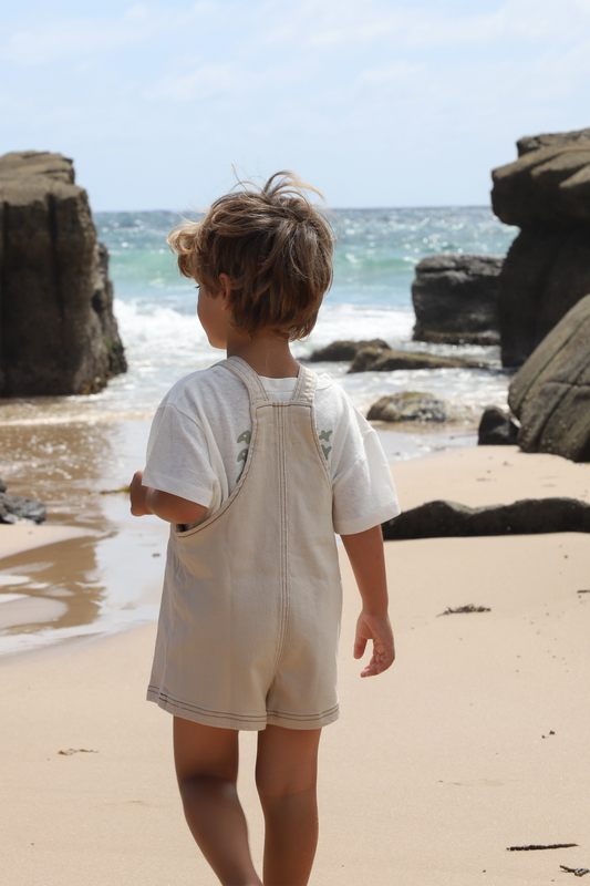 Mini Denim Overalls | Sand