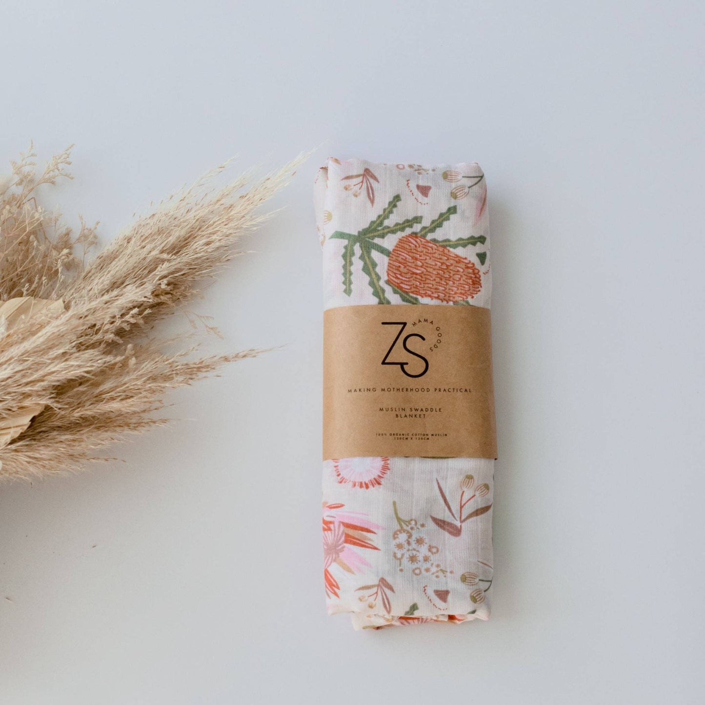**LANDING SOON** Organic Cotton Muslin Swaddle Wrap | Gumnut Blossoms