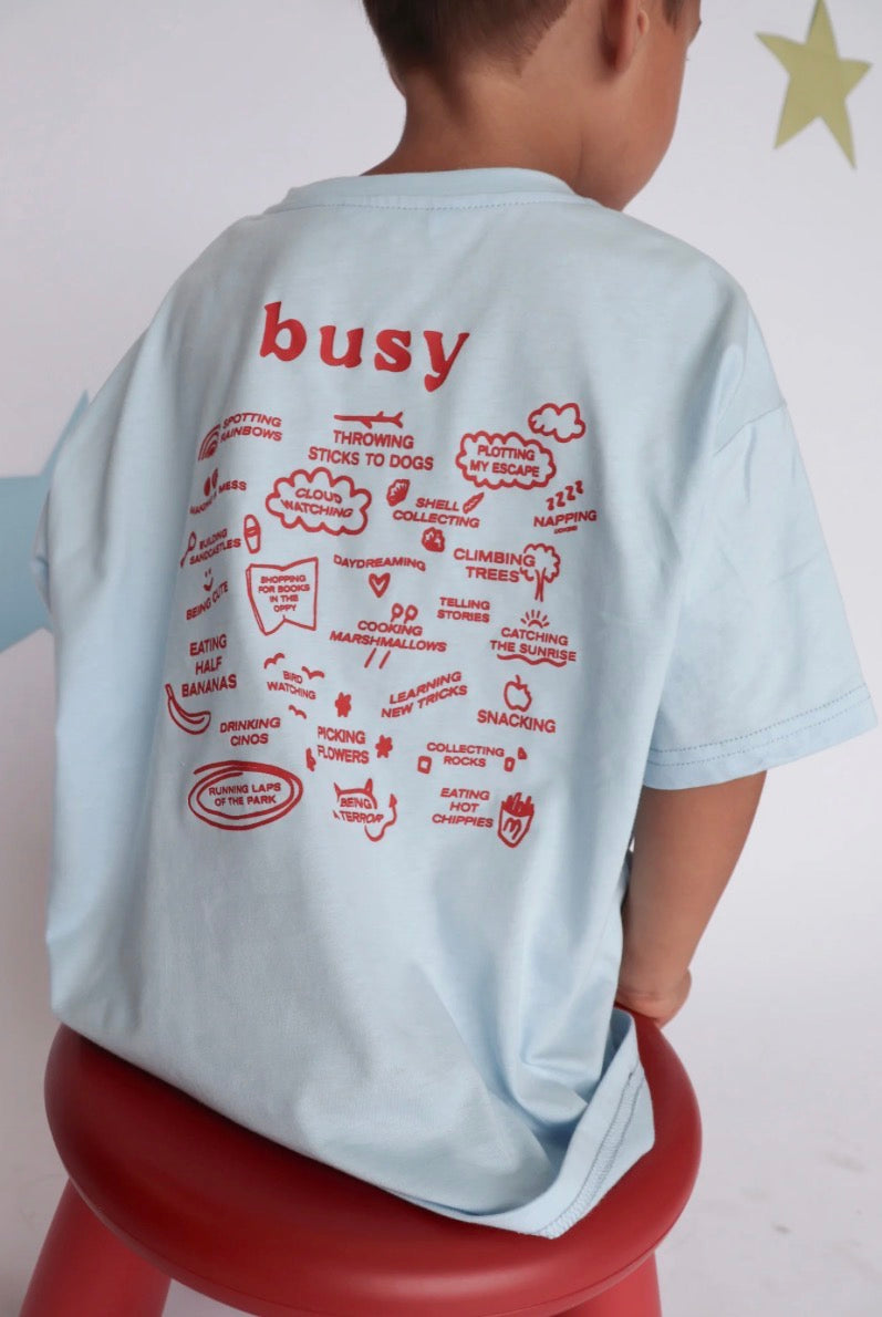 Busy Tee | Sky Blue