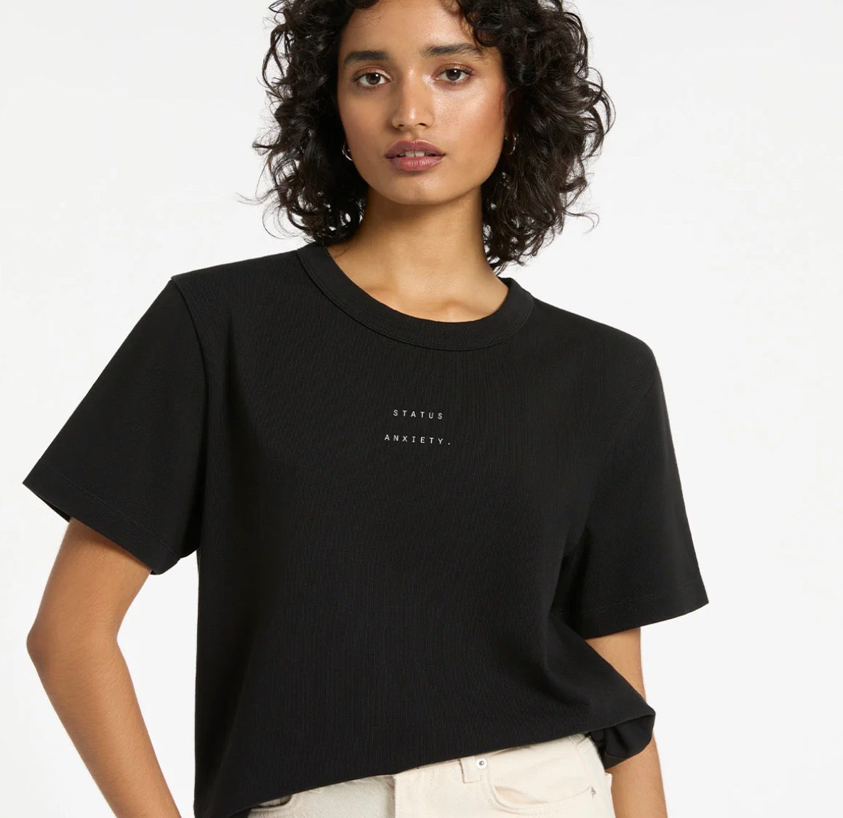 Status Anxiety Feels Right Tee | Black