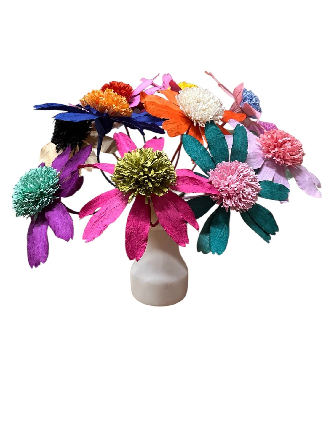 Echinacea Paper Flower | Turquoise/Pink