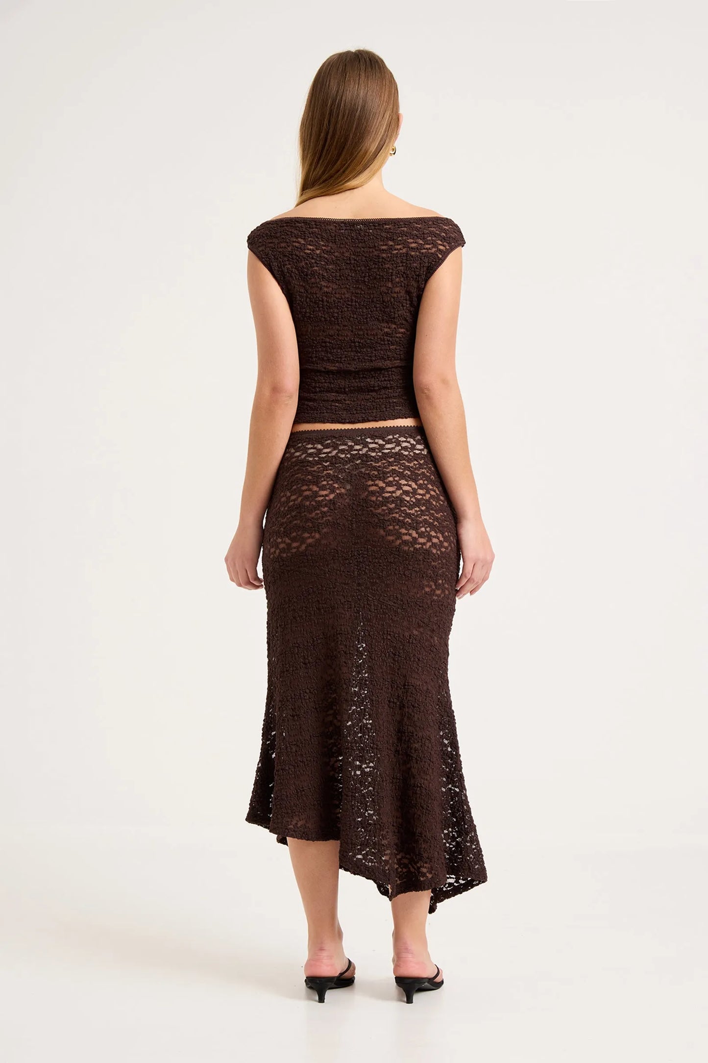 Rosalie Lace Skirt | Chocolate
