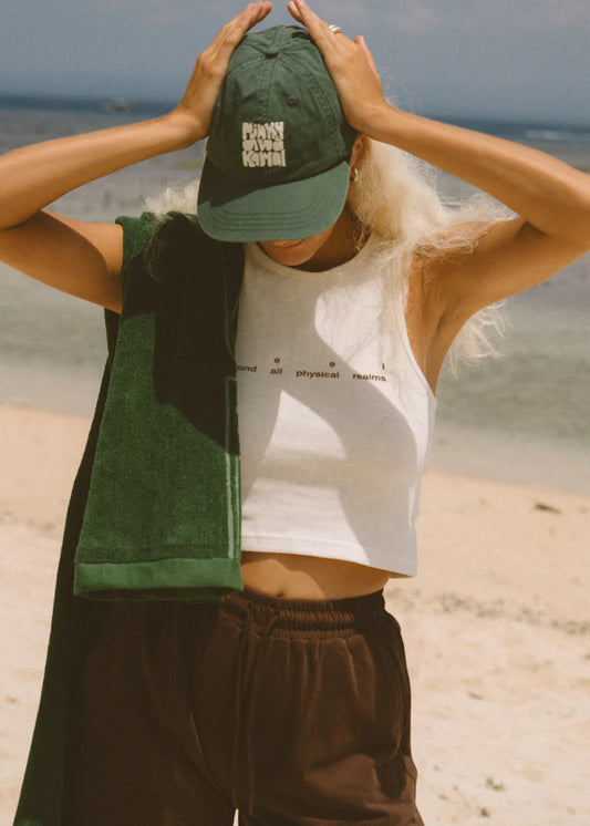 Bubble Logo Dad Cap | Forest Green