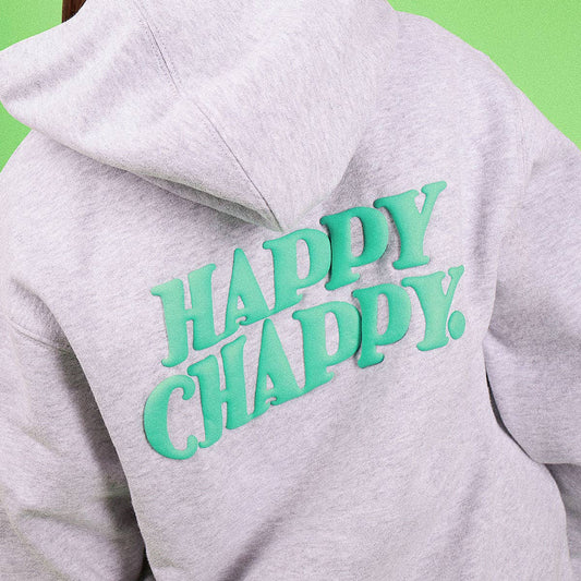Happy Chappy Kids Slang Hoodie in Snow Marle