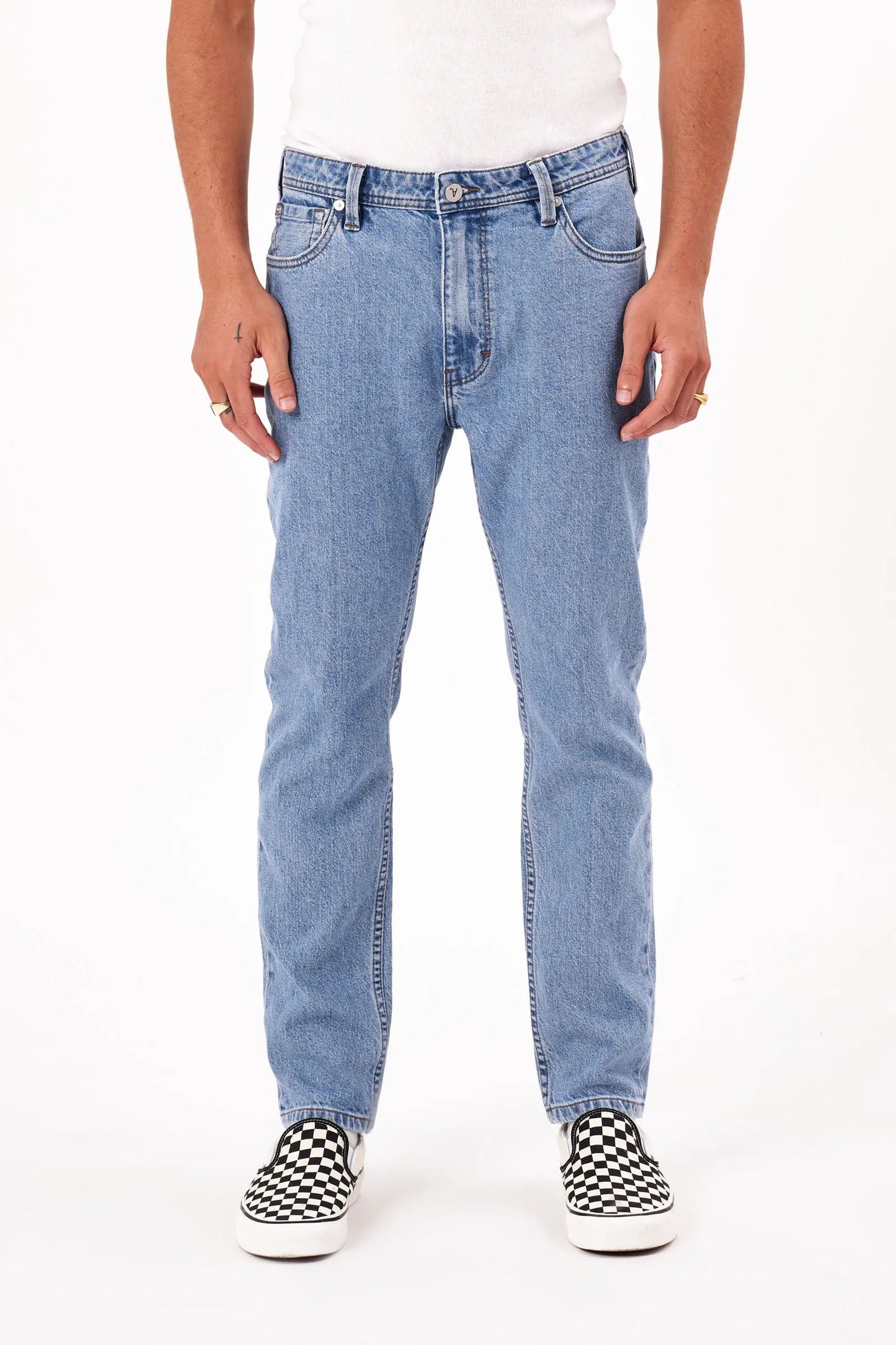 A2 Slim Simon Jean | Bleached Vintage Indigo
