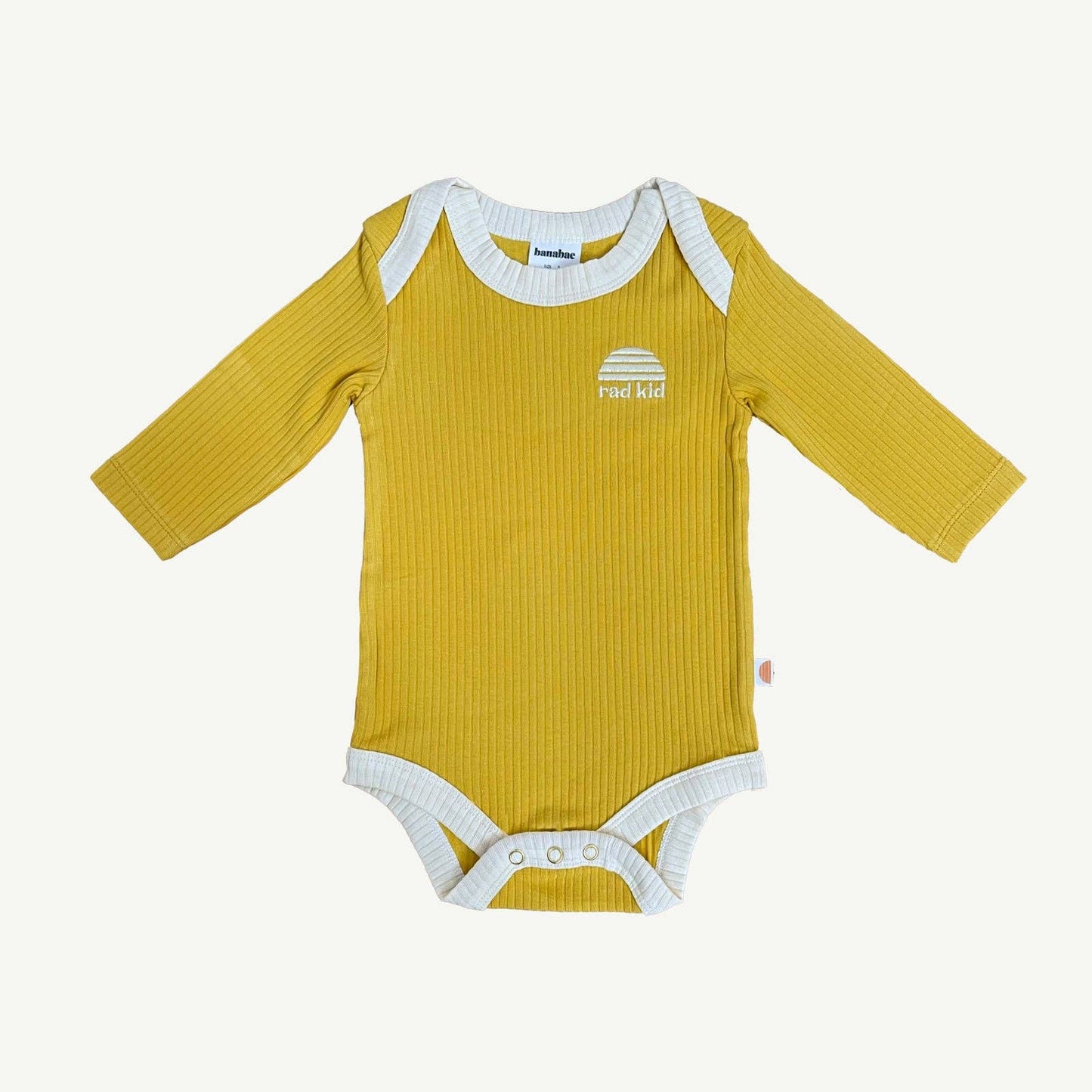 Ribbed Organic Cotton Long Sleeve Onesie | Sun Kissed