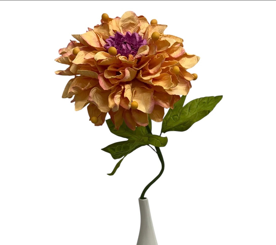 Dahlia Paper Flower | Apricot