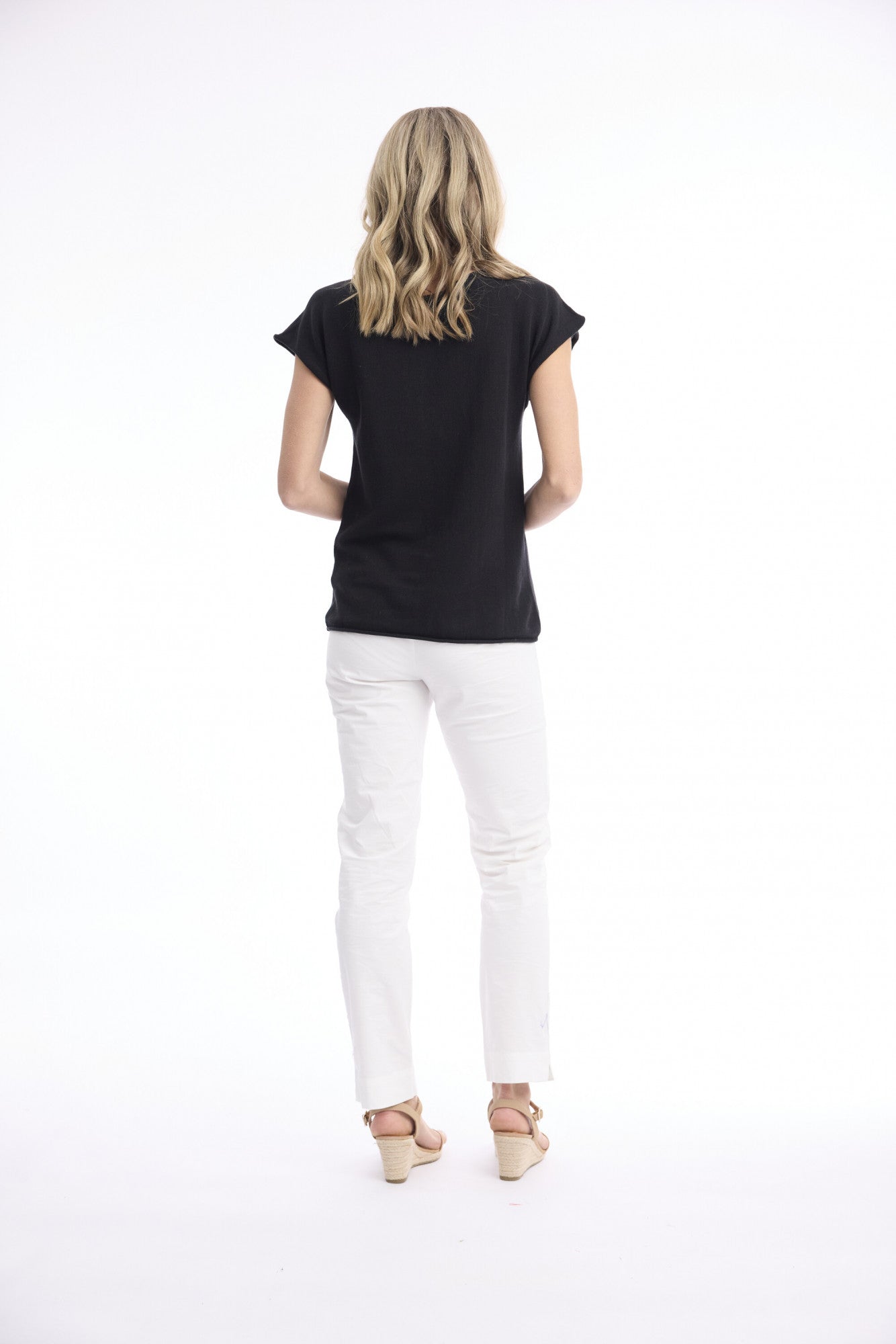 Boatneck Knit Top | Black