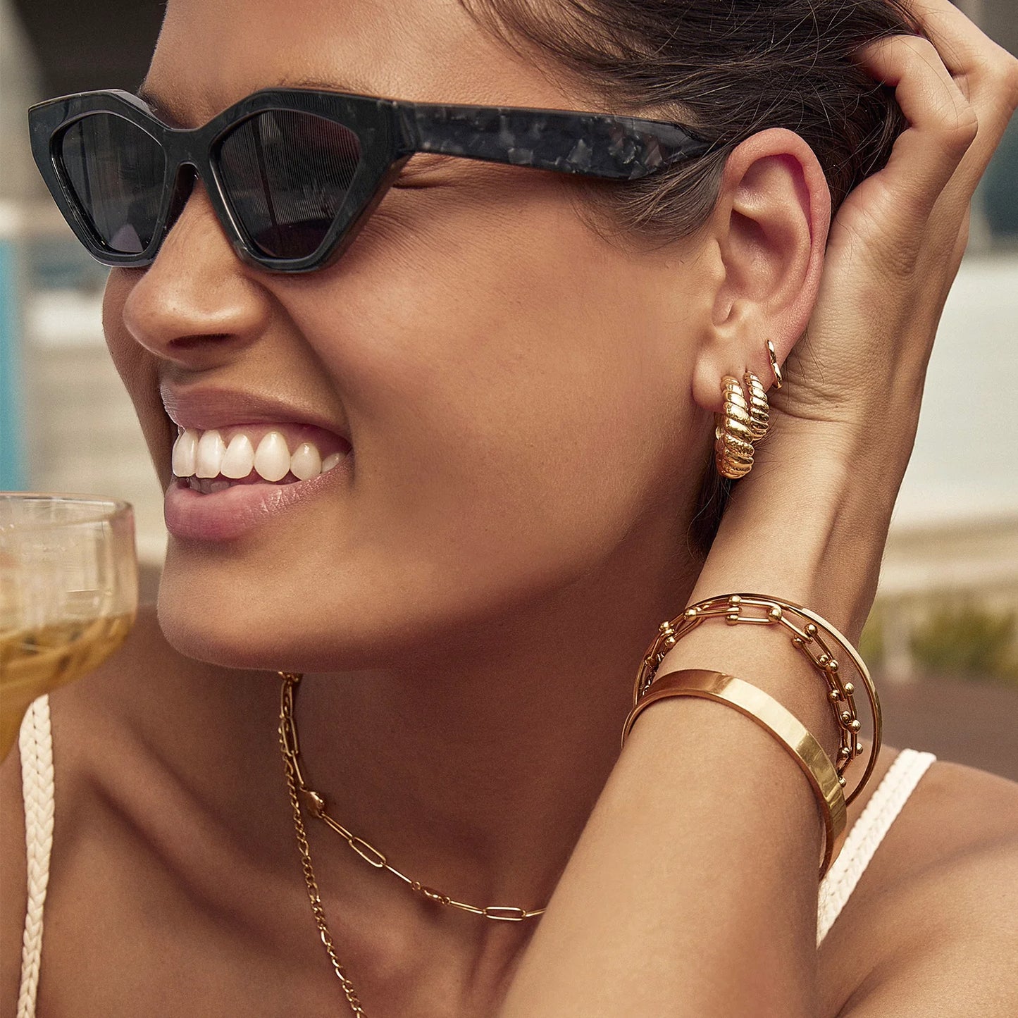 Tilly Gold Hoop Earring