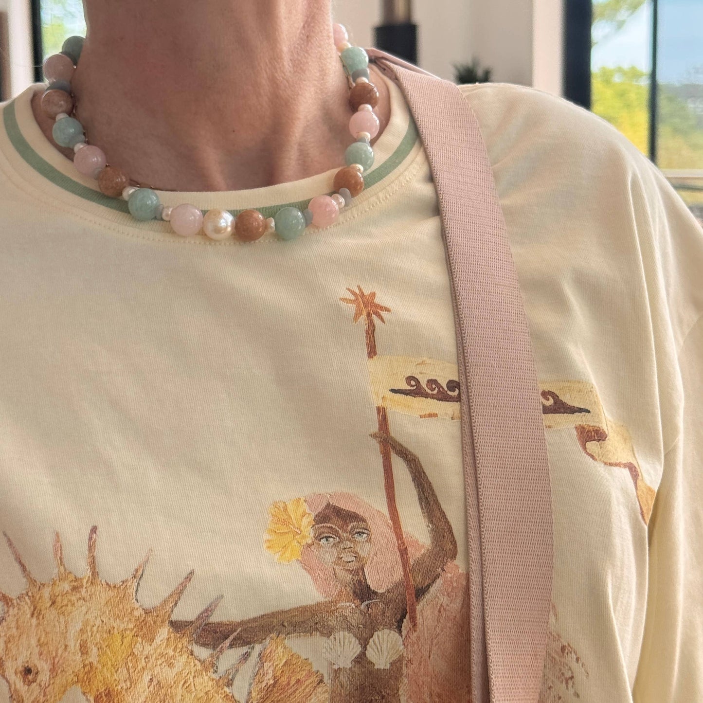 Peace Stone Necklace | Silver