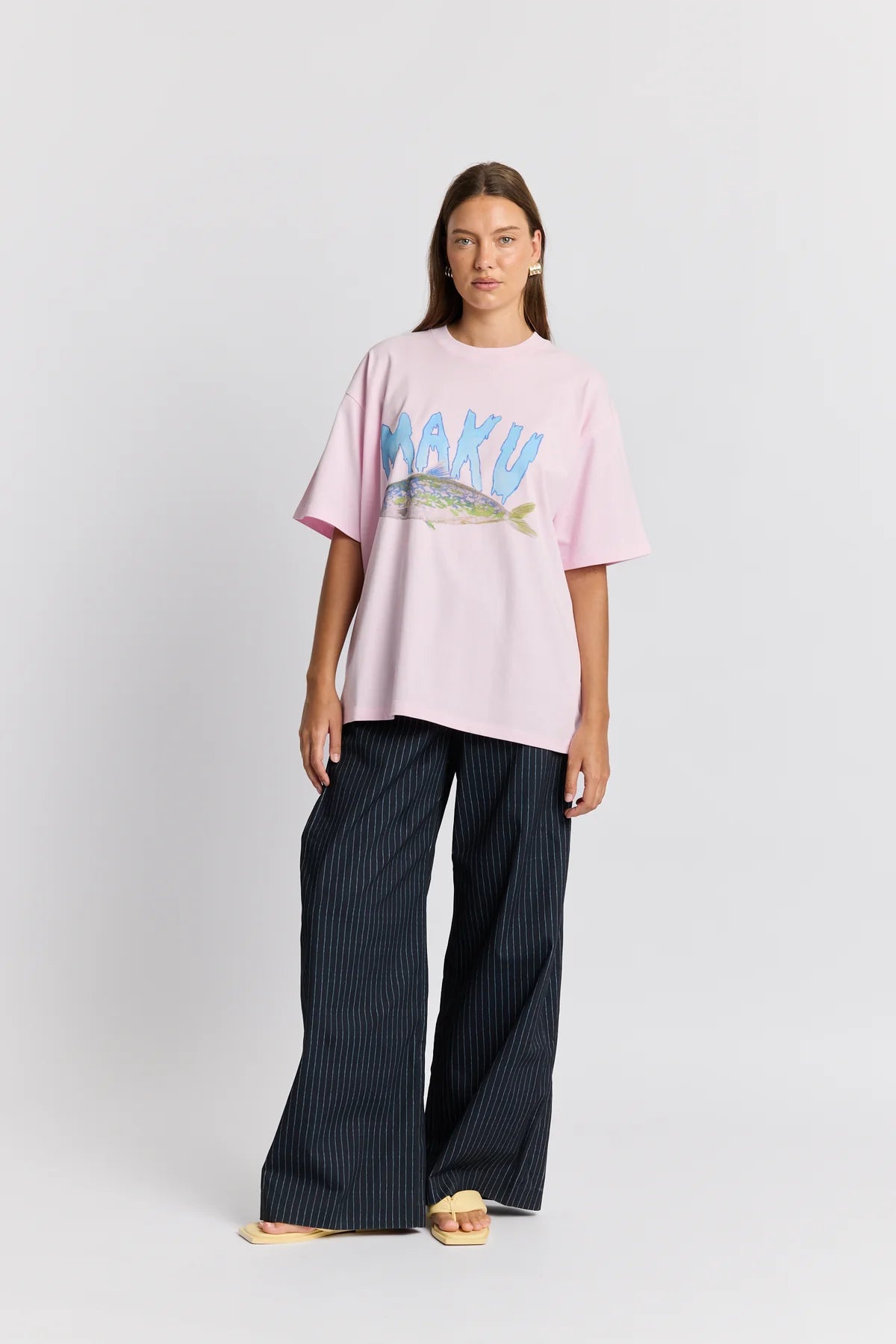 Trout Oversized Tee | Soft Pink