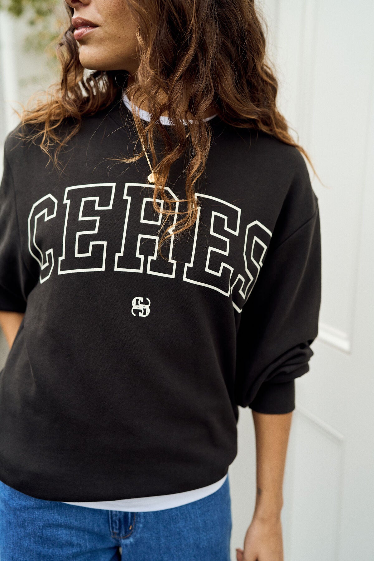 **COMING SOON**Isla Oversized Slouchy Crew | Phantom/White