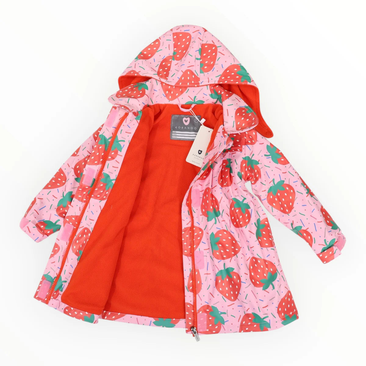 BACK IN STOCK!! Strawberries & Sprinkles Raincoat | Pink