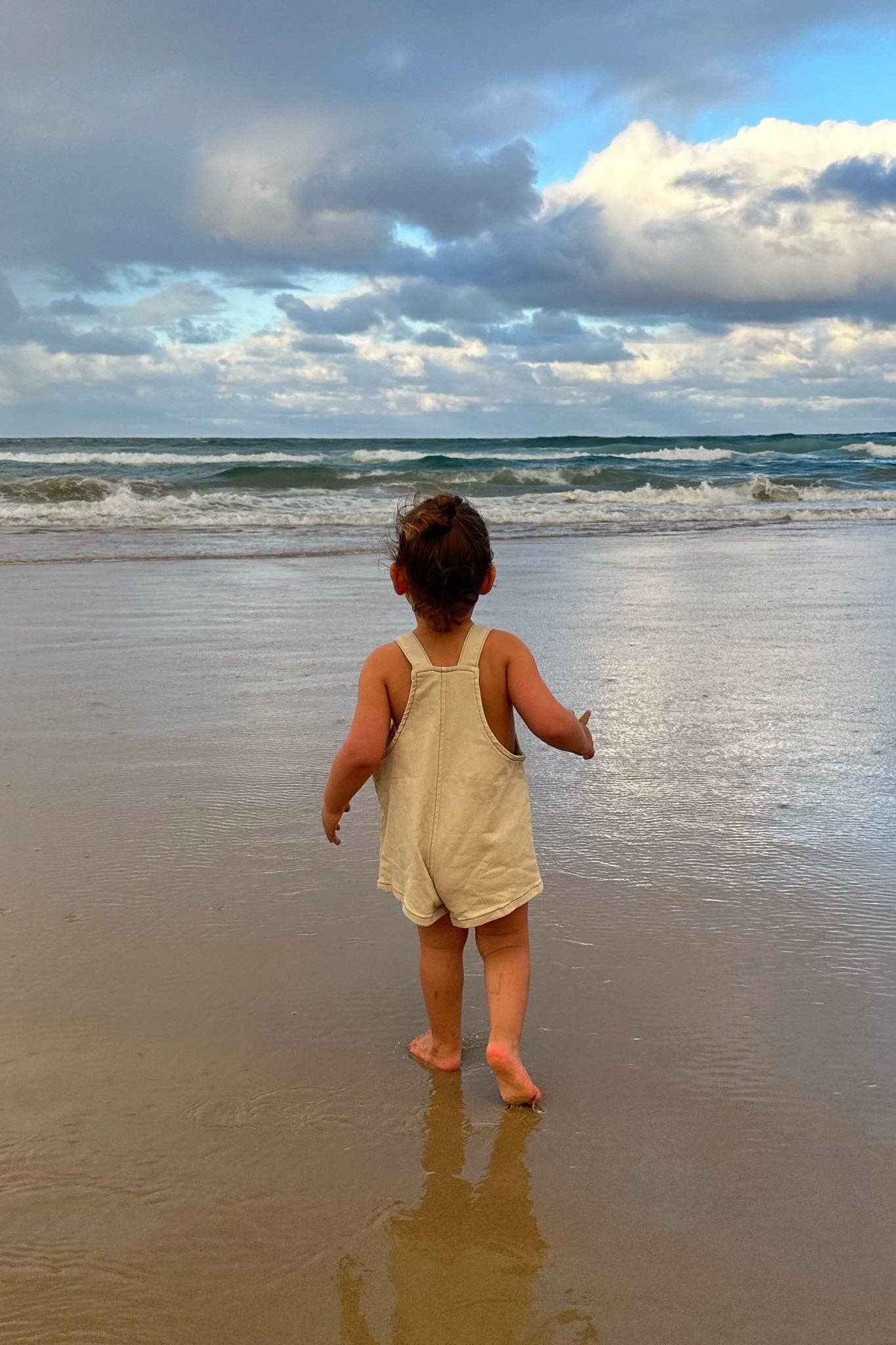 Mini Denim Overalls | Sand