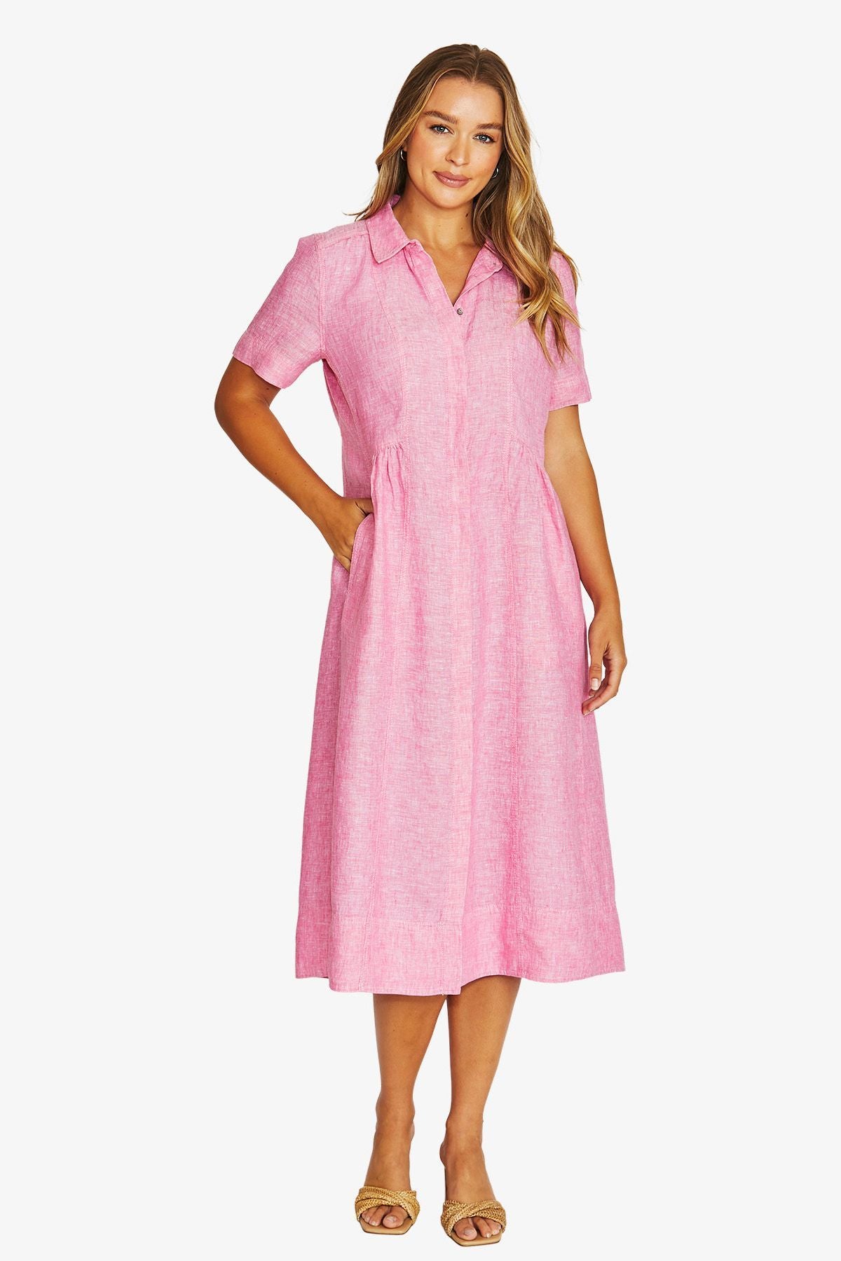 Seam Detail Shirt Dress | Hibiscus