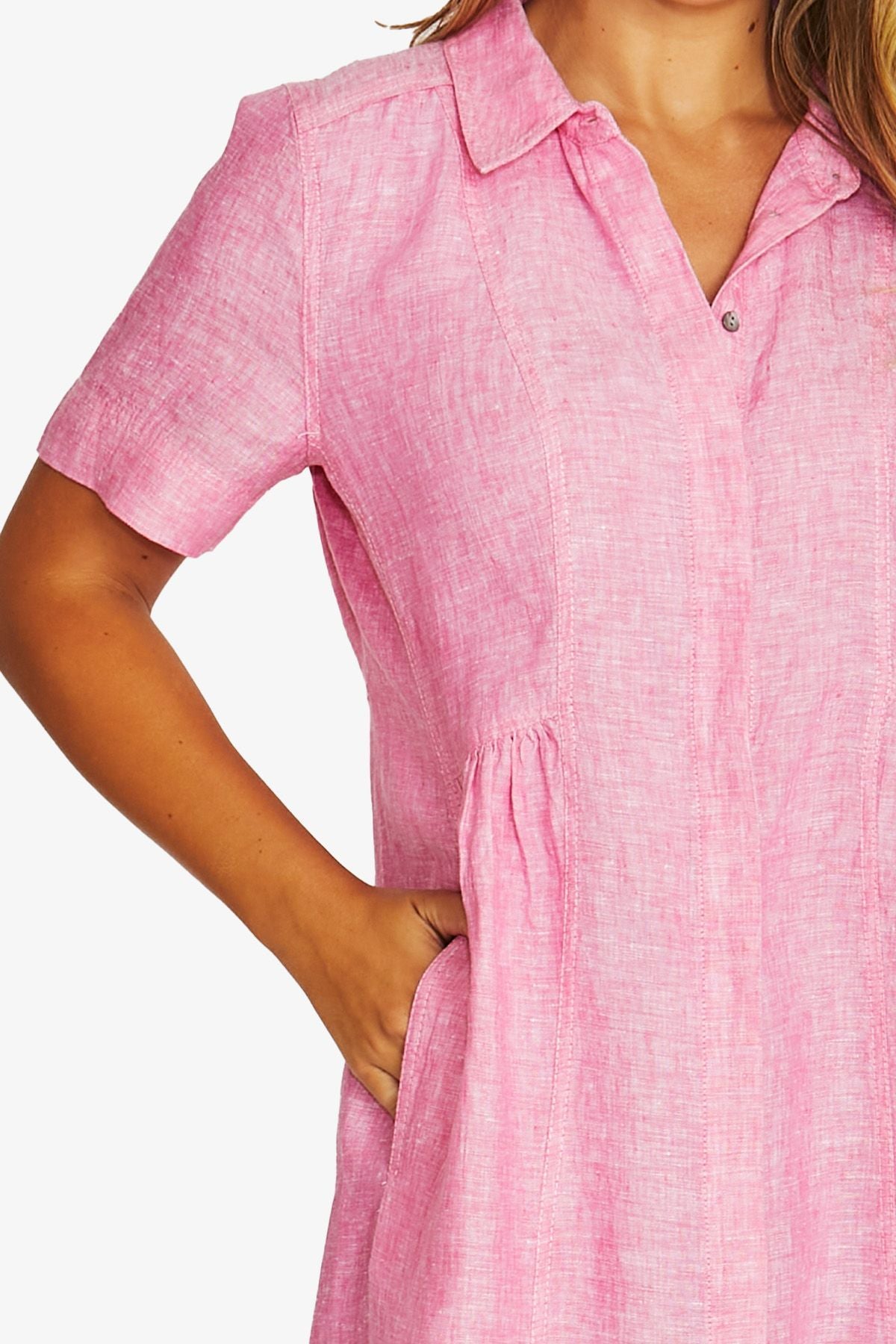 Seam Detail Shirt Dress | Hibiscus