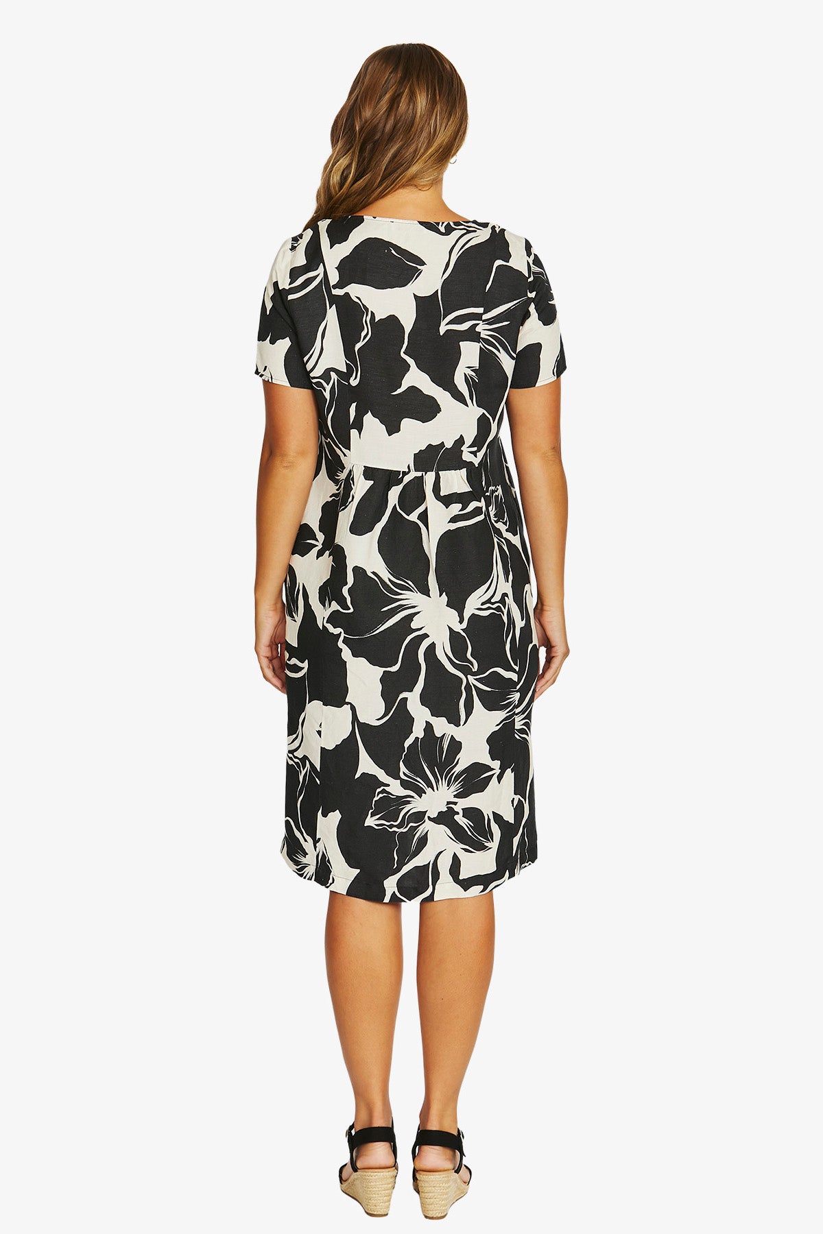 Lush Mono Gather Dress