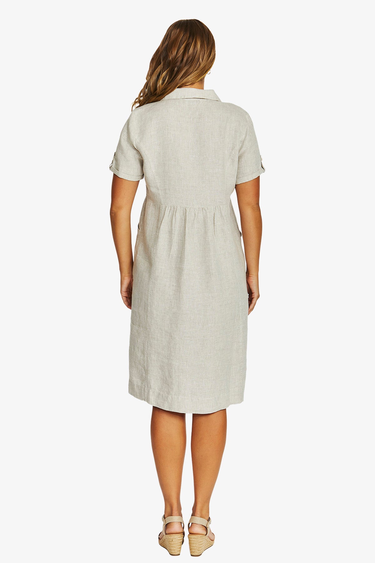 Mini Check Collar Dress | Flax