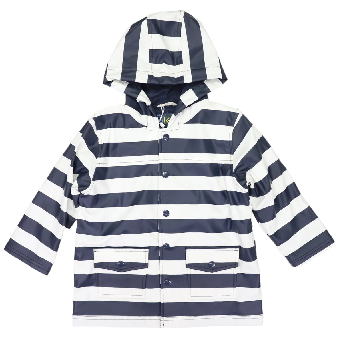 Striped Raincoat | Navy Stripe