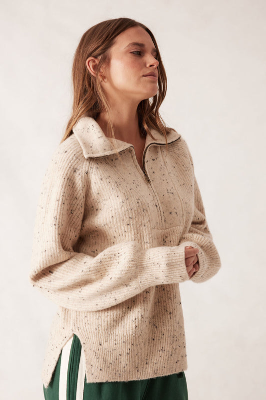 Slouchy Zip Knit