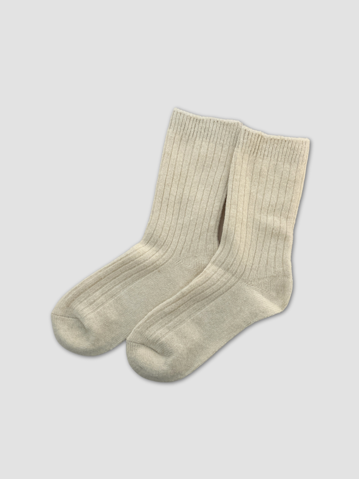 Rib Wool Blend Socks | Various Colours