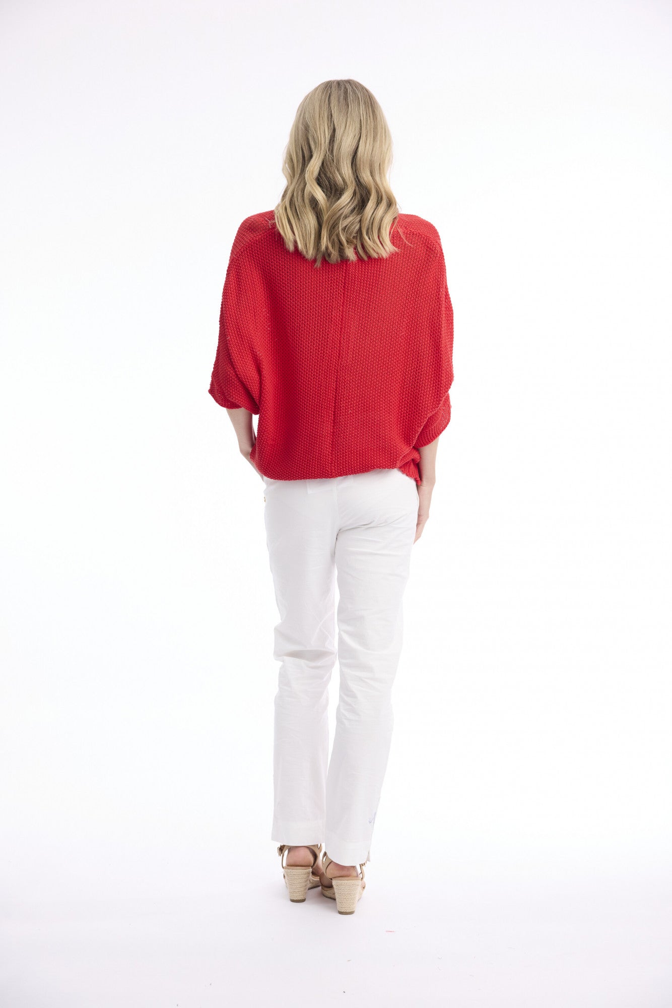 Centre Seam Knit Top | Red