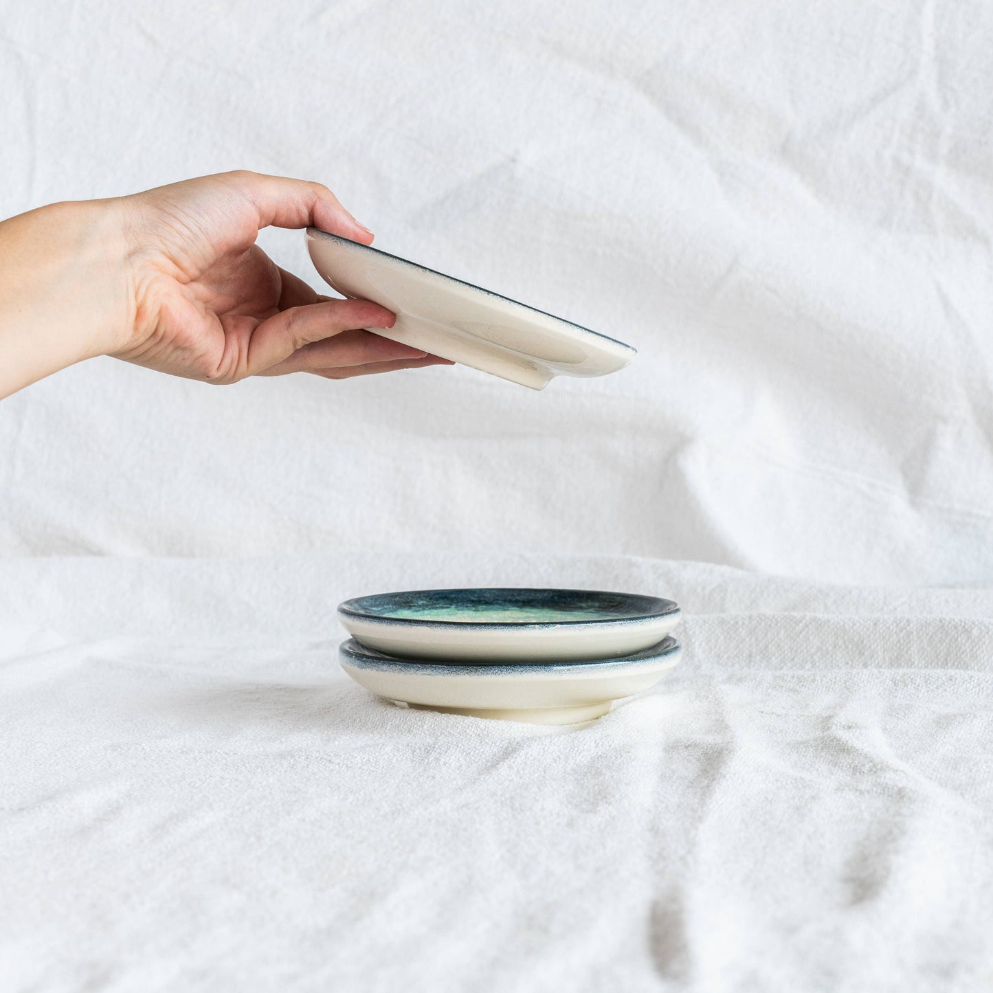 **LANDING SOON** Small Ceramic Garlic Grater Plate | Turquoise - Brisa
