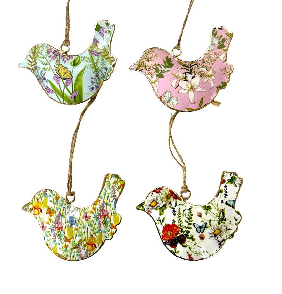 10 cm Floral Birds with Butterflies