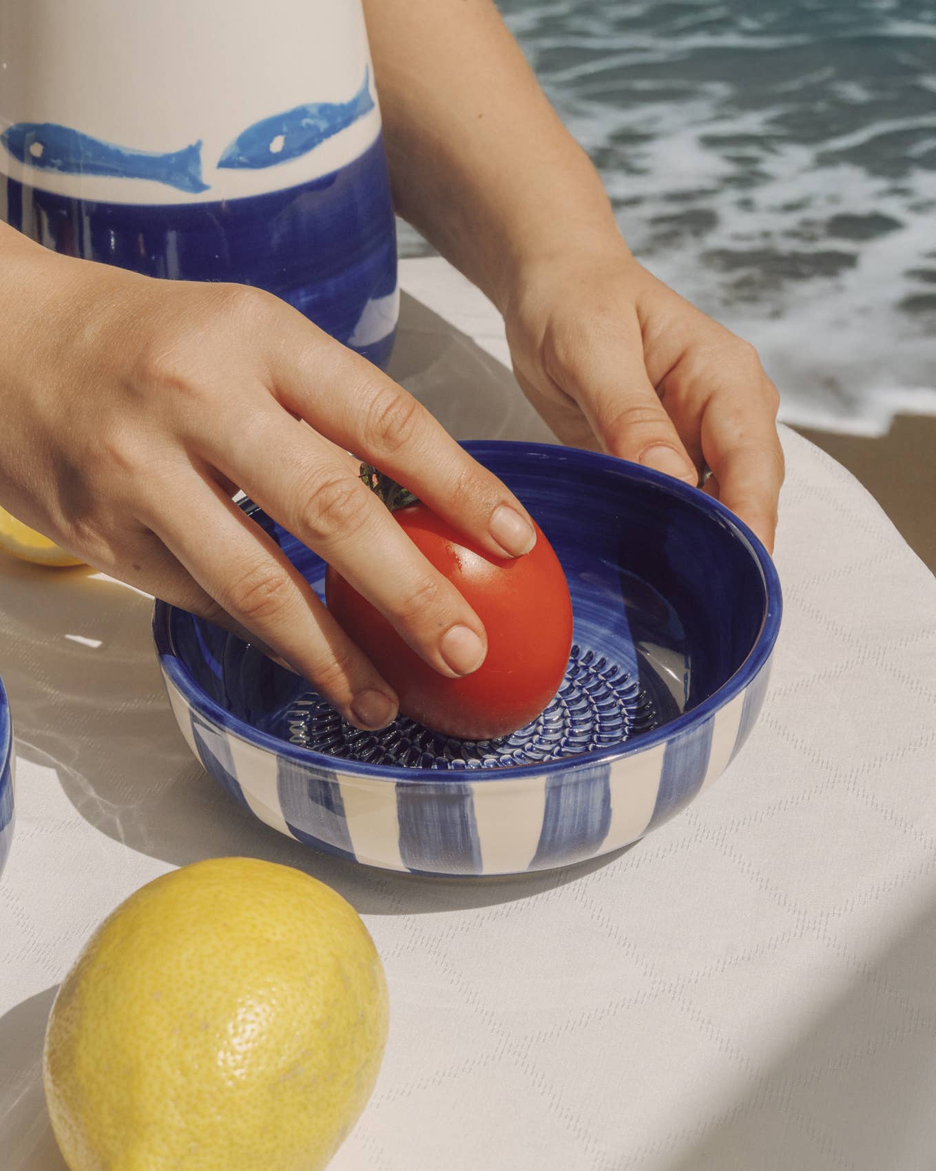 **LANDING SOON** Medium Garlic Grater Bowl | Blue Coast