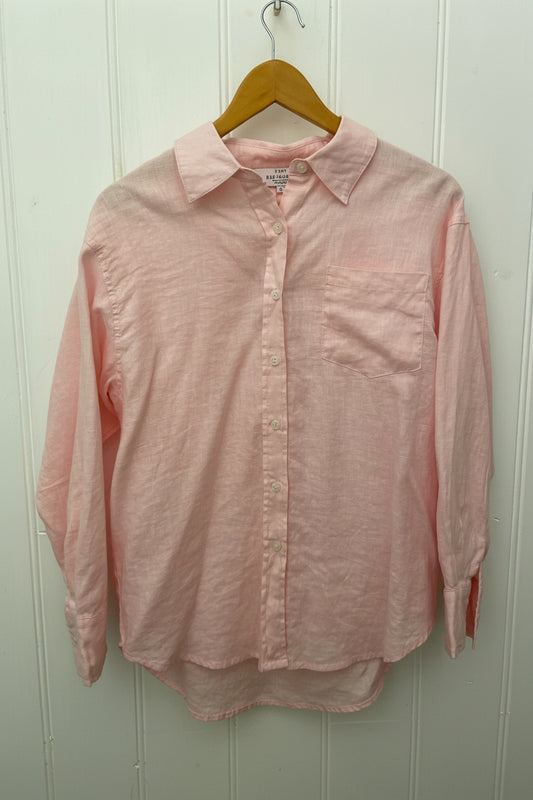Coco Long Sleeve Linen Shirt | Pink