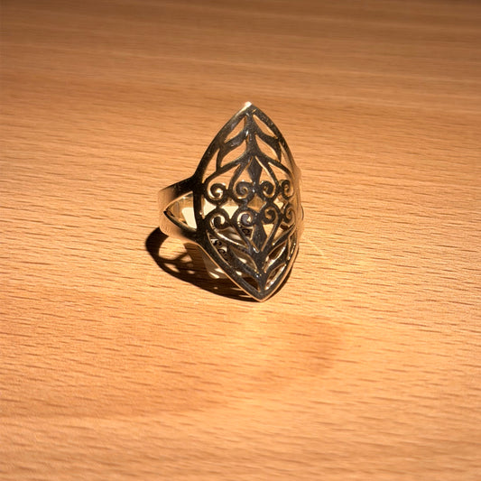 Ornate Filigree Statement Ring | Size 9