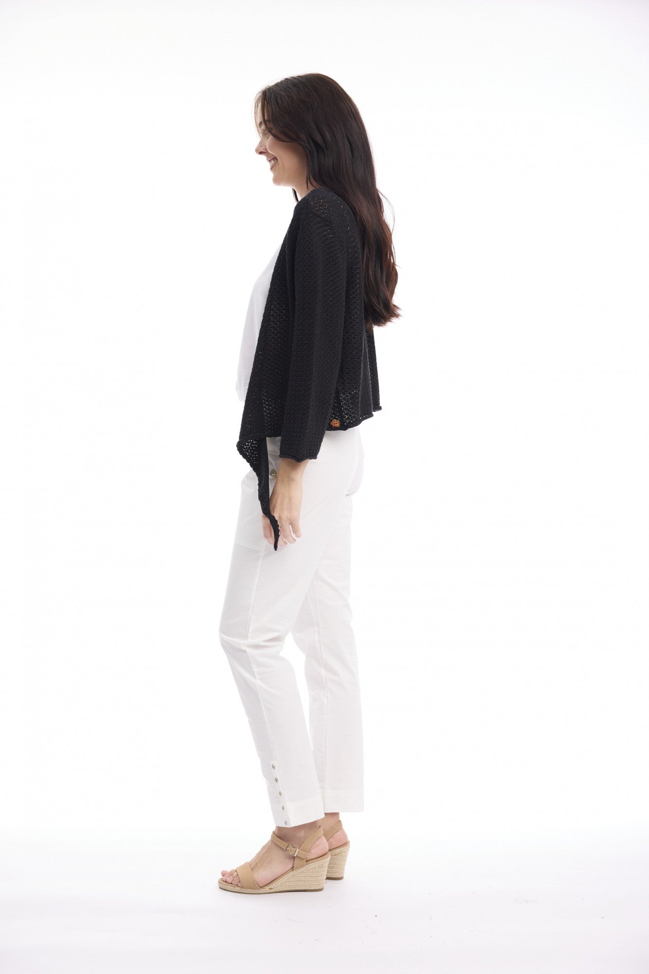 Knit Tie Shrug | Black