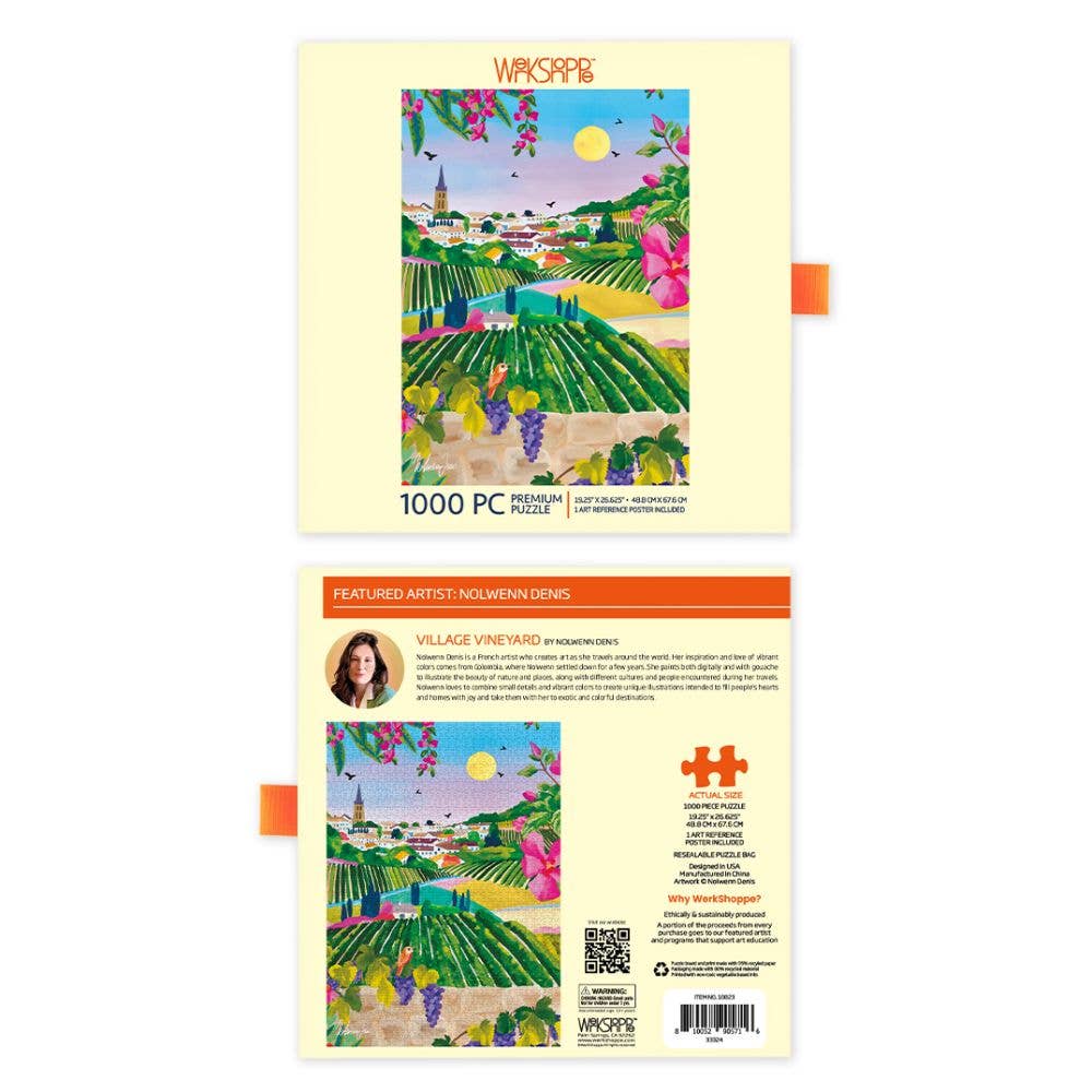 WerkShoppe 1000Pc Puzzle – Village Vineyard