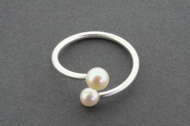 Delicate Sterling Silver And Freshwater Pearl Ring