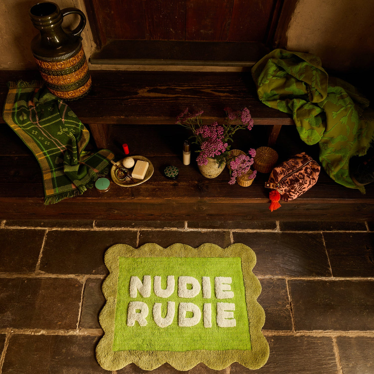 **COMING SOON** Romy Nudie Bath Mat | Cactus Green