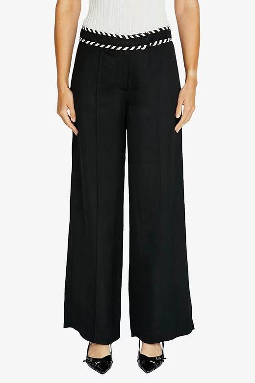 Tiffany Twist Trim Pant | Black