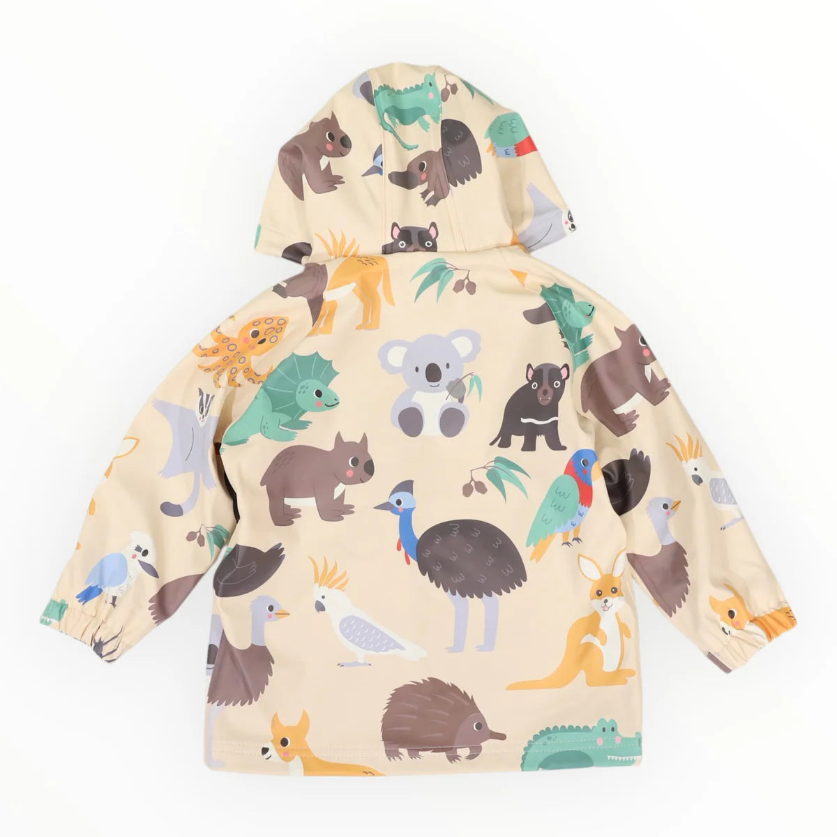 *BACK IN STOCK* Australian Animals Printed Raincoat | Beige