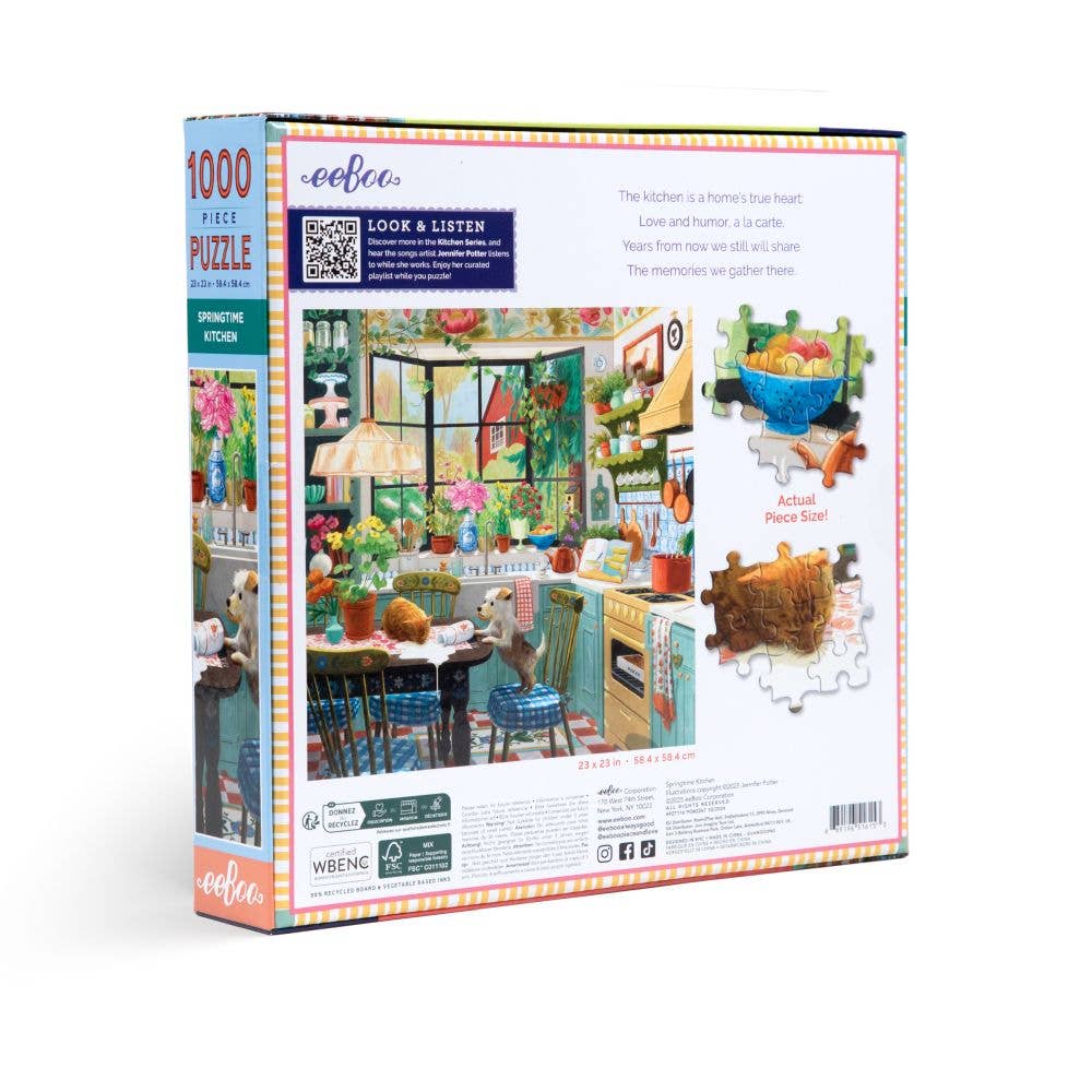 EeBoo 1000 Pc Puzzle | Spring Time Kitchen