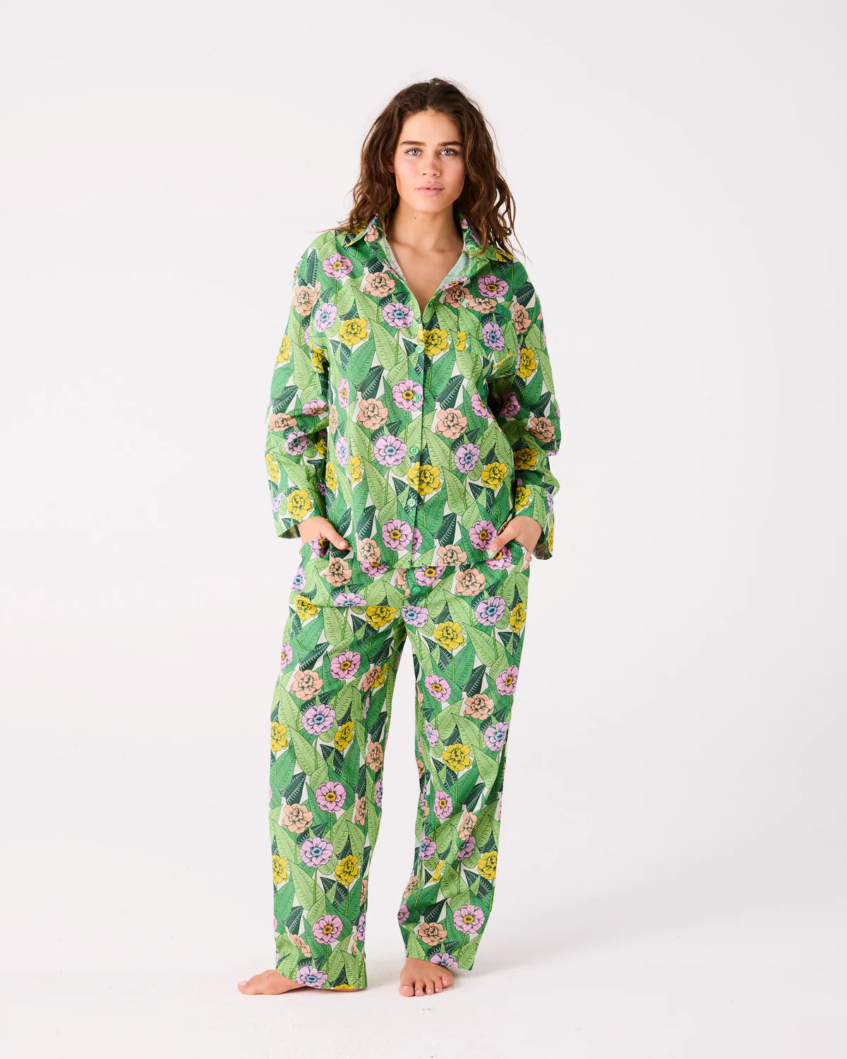 Adult Cotton Long Sleeve Shirt and Pant Pyjama | In Bloom