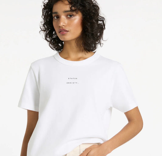 Status Anxiety Feels Right Tee | White