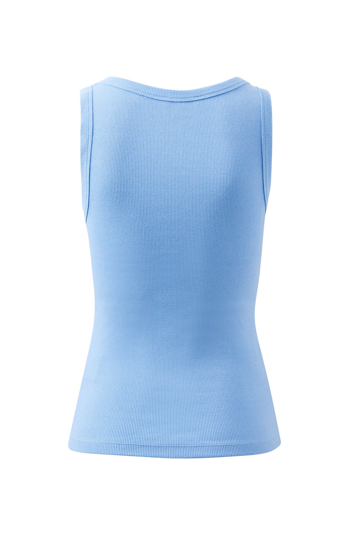 Zoe Rib Scoop Tank | Powder Blue