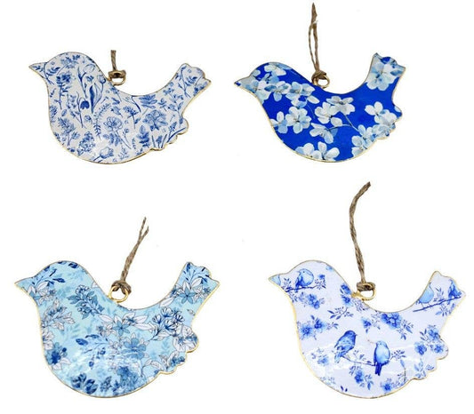 Blue Floral 10 cm Birds